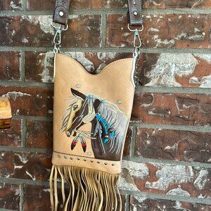 Horse Trails Crossbody- Tan